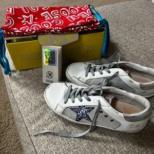 Golden Goose Kids/Adult Glitter blue star size 35 worn my only myself (adult)